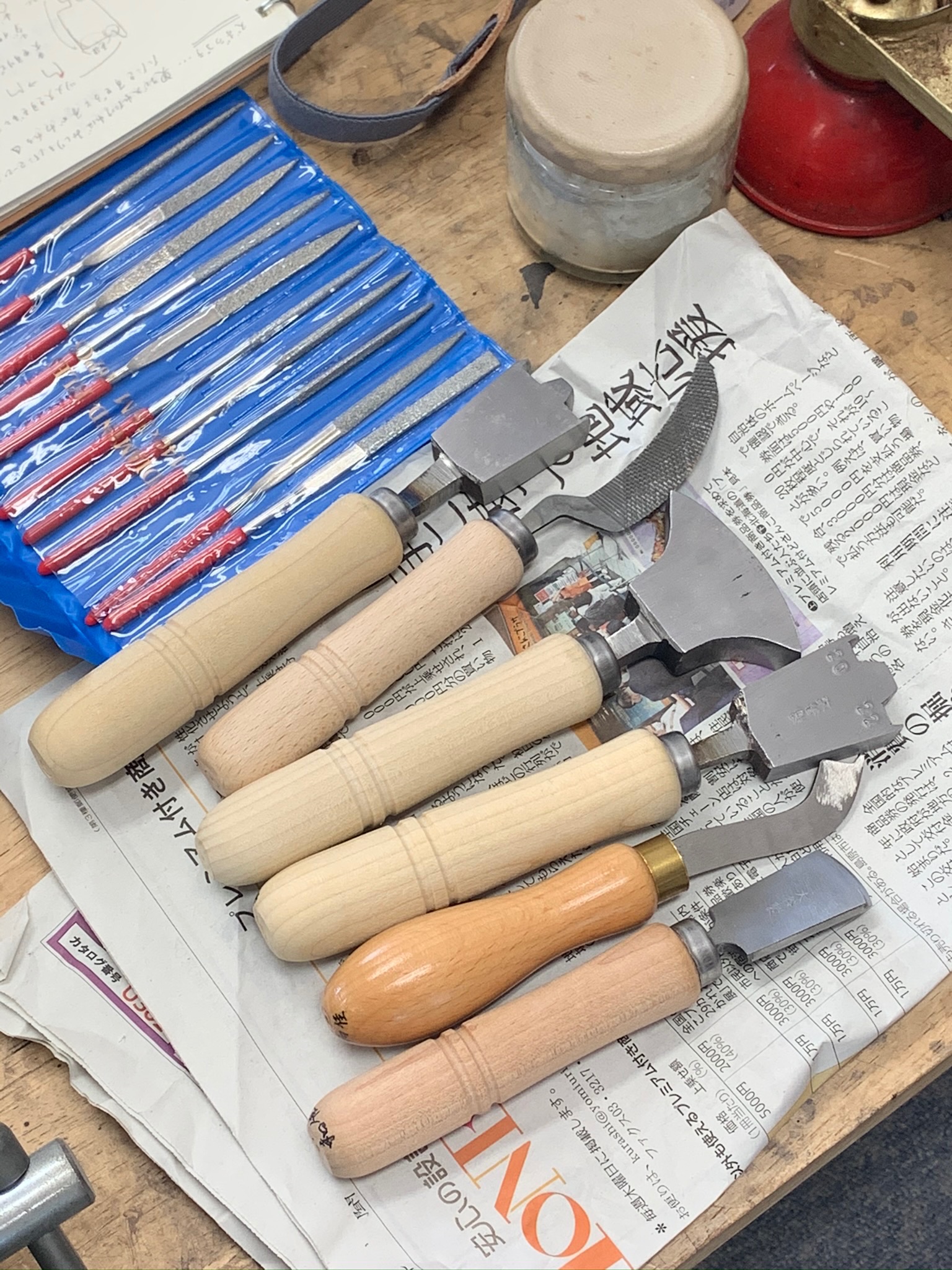 ①靴作り　工具　道具　コテ　飾り車 目付け車（車の大きい方） - 靴材料販売（株）マモル